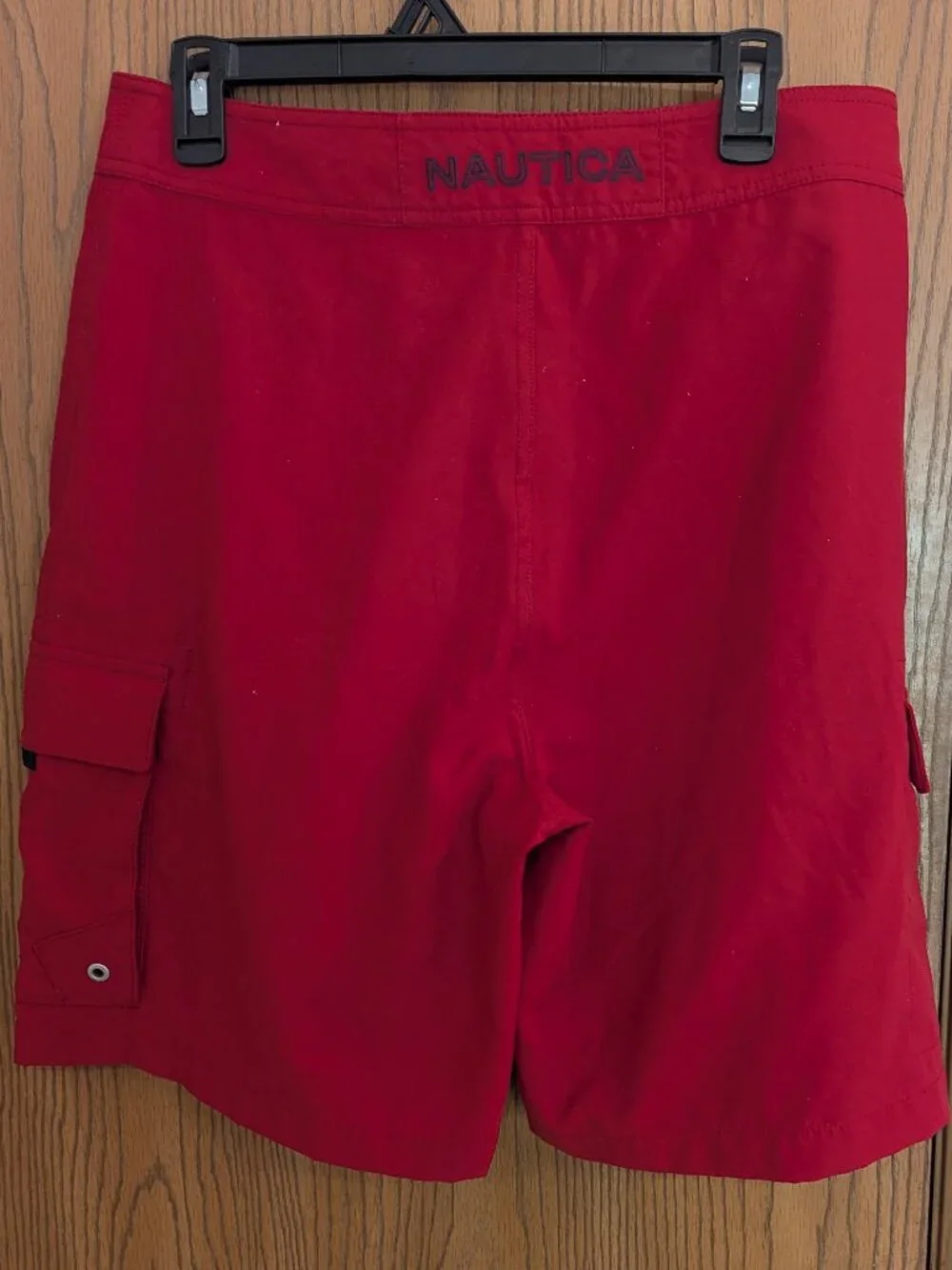 Nautica Swim Board Shorts Bathing Suit‎ Tie Red- 32W